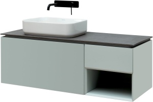 1.21006.PWM INFINITY Тумба 120 L 1+1, рapyrus white matt (274256)