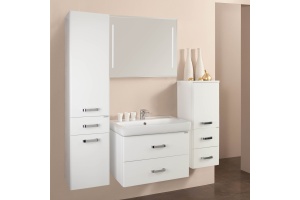 Комплект мебели подвесной Aquaton Америна 80 белый глянцевый