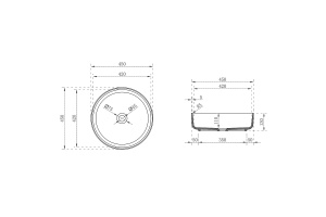 Накладная раковина Vincea 45х45 черная - 3