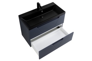 Тумба с раковиной BelBagno Vittoria 100 черный матовый - 3