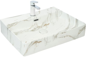 Раковина накладная Weltwasser WW ELBACH 2173 M845 60 белый - серый (10000004543)