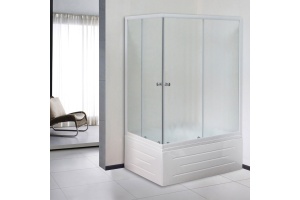 Душевой уголок Royal Bath BP 120х80 R с поддоном профиль белый стекло матовое - 2