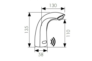 Смеситель для раковины KAISER Sensor (38411) - 2