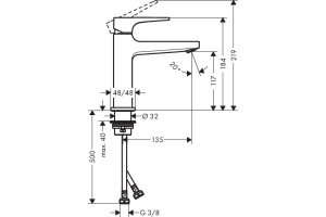 Смеситель Hansgrohe Metropol для раковины, с донным клапаном Push-Open 32507990 - 2