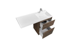 Тумба под раковину без фасада Aquaton Лондри 60 темное дерево - 2