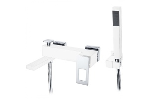 Смеситель для ванны Boheme Q белый хром