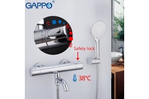 Смеситель для ванны с изливом служит переключателем на лейку термостат хром G3290