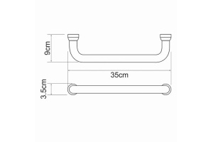 K-1066BLACK Поручень для ванной - 3