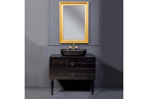 Тумба под раковину Armadi Art Vallessi Avangarde Piazza 100 черный - золото - 2