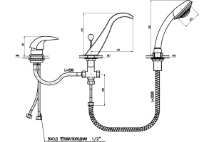 Смеситель для ванны Rav Slezak Dunai хром (D461.5S) - 2