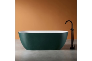 Ванна из искусственного камня Abber Frankfurt 170х75 темно - зеленый матовый - 2