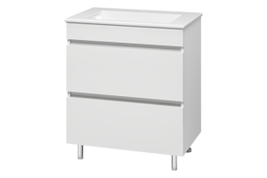 Тумба с раковиной Misty Енисей 70 белая глянцевая