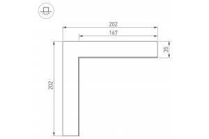 Коннектор L-образный внутренний Arlight SL-Linia65-F 030124 - 2