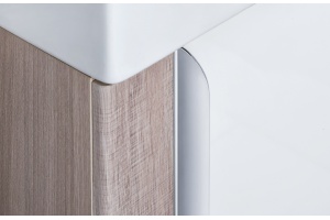 Тумба под раковину Aquaton Вита 46 белый - светлое дерево - 3