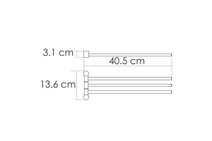 Полотенцедержатель тройной WasserKRAFT белый матовый - 2