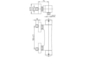 Термостатический смеситель Paini Lady 89OP511TH для душа - 2