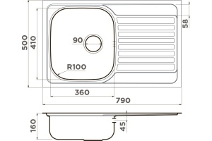 Мойка кухонная Omoikiri Kashiogawa 79 - 2