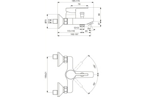 Смеситель для ванны Vidima Logic хром (BA279AA) - 2