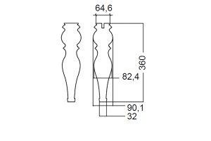 Ножки для тумбы Boheme Armadi Art NeoArt 36 золото - 3