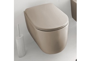 Крышка-сиденье Kerasan Nolita бежевый матовый/хром, с микролифтом (539181) - 2