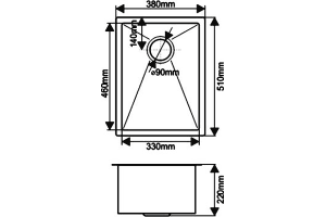 Мойка кухонная Melana D5138HG золото - 3