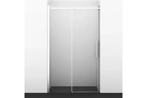 Душевая дверь в нишу Wasserkraft Alme 140х200 профиль хром стекло прозрачное
