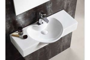 Раковина подвесная CeramaLux N 80.5 см белый (STR4282B)