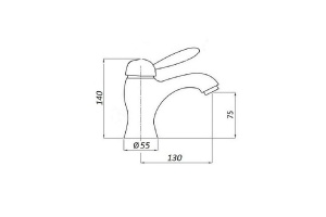 Смеситель для раковины Magliezza LUCE бронза (50123-br) - 2