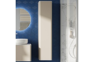 Шкаф-пенал STWORKI Ноттвиль 150 бежевый шелк