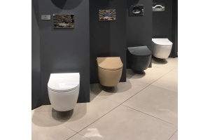 Унитаз подвесной beWash Bogen бежевый с сиденьем микролифт с функцией биде - 2