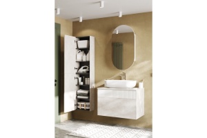 Комплект мебели Aquaton Марбл 80 белый-серый - 2