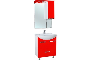 Мебель для ванной Bellezza Альфа 55 красная с нижним ящиком