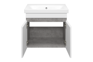 Тумба под раковину Misty Ронда 60 белая глянцевая - 2