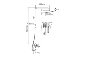 Душевая система WasserKraft 30 хром - 3