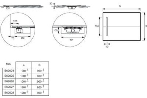 Поддон для душа Jacob Delafon Surface 120х80 - 2
