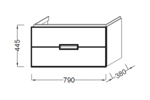 Тумба под раковину Jacob Delafon Reve 79 см (EB1135-G80) - 3