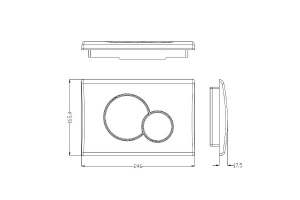 Клавиша смыва WeltWasser WW Marberg 507 RD GL-WT хром (10000010236) - 2