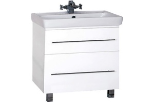 Тумба для комплекта Misty Елена 80 белая, с 2-мя ящиками