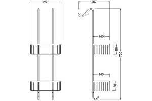 Полка двойная Timo Nelson 160084/02 антик - 2