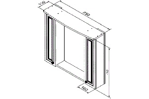 Зеркало со шкафом Damixa RedBlu Palace One 85 с подсветкой, белый - 2