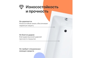 Чугунная ванна DIWO Суздаль 150x70 - 3