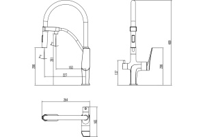 Смеситель для кухни Lemark Comfort LM3074C-Blue - 2