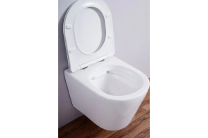 Унитаз подвесной Esbano Clavel с сиденьем микролифт, белый (ESUPCLAVW) - 3