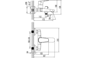 Смеситель Iddis Zodiac для ванны с душем ZODSB02i02 - 2