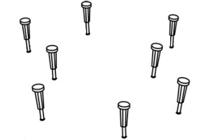 Ножки для ванны Excellent 8 шт белые