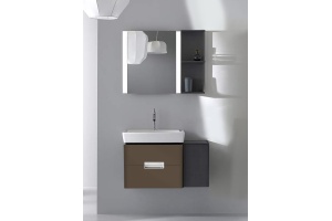 Тумба с раковиной Jacob Delafon Reve 60 светло-коричневый лак, 2 ящика - 2