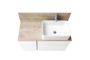 Столешница под раковину Aquaton Мишель ЛДСП 100 светлое дерево - 2