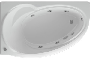 Акриловая ванна Акватек Бетта 170 L с гидромассажем и экраном