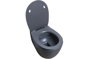 Унитаз подвесной Allen Brau Fantasy безободковый с сиденьем микролифт антрацит - 3