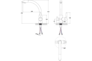 Смеситель Paulmark Essen для кухонной мойки, белый Es213001-331 - 2